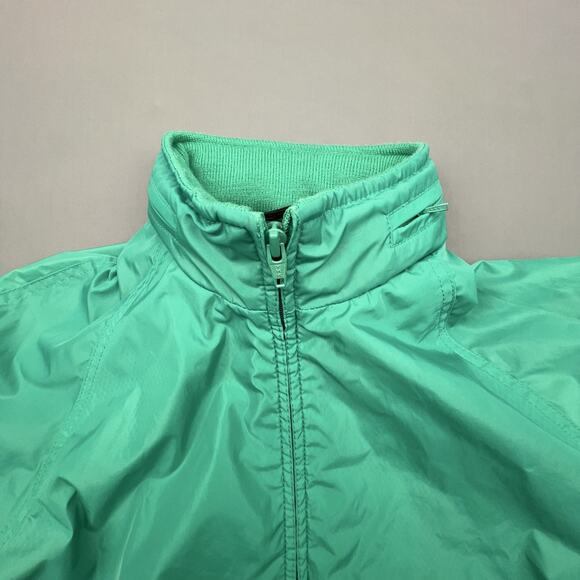 Eddie Bauer Mint Windbreaker Zip Jacket Women’s S Hooded 90s Nylon Retro - Picture 5 of 11